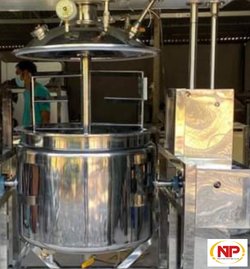 Bồn nấu gia nhiệt thực phẩm cánh khuấy