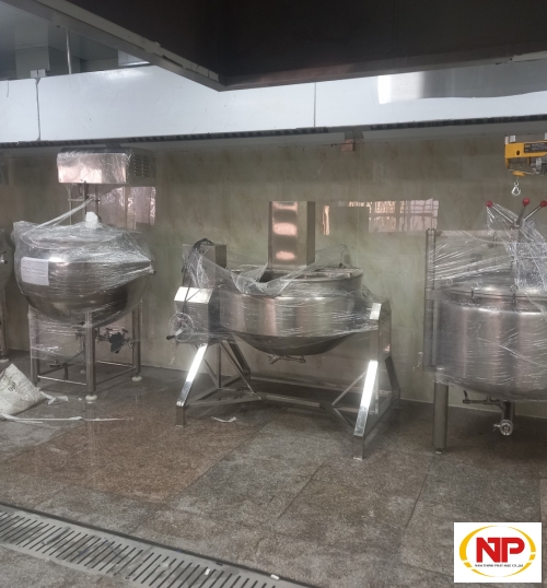Bồn nấu gia nhiệt thực phẩm cánh khuấy